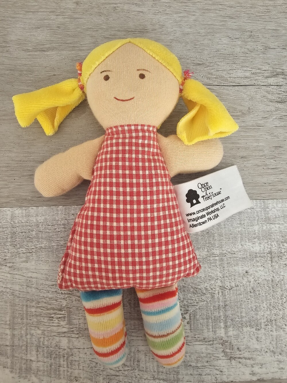 Kathe Kruse Doll Plush Doll Girl Germany Once Upon A Treehouse 7" RARE Htf
